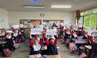 مسابقه نقاشی در مدرسه تقوی نیا ازگل به مناسبت هفته سلامت