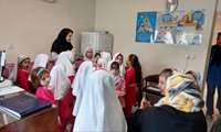 بازدید دانش آموزان مدرسه نور قائم از مرکز خدمات جامع سلامت قائم